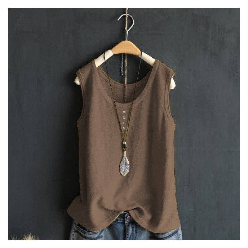 Solid Color Thin Strap Casual Camisole