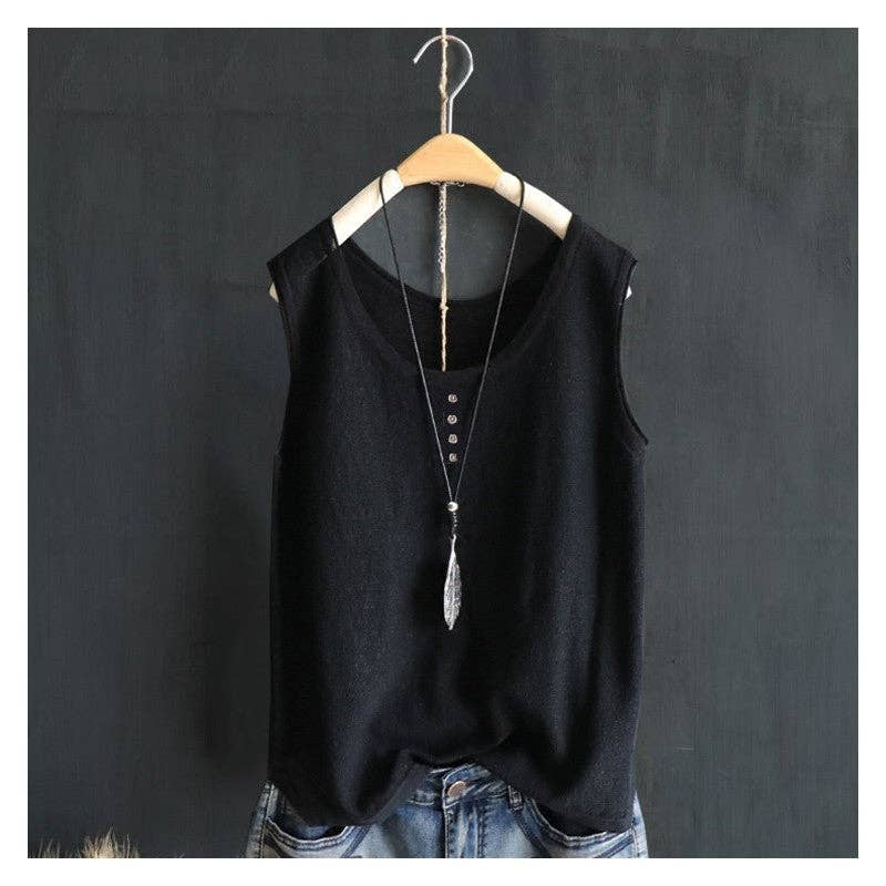 Solid Color Thin Strap Casual Camisole