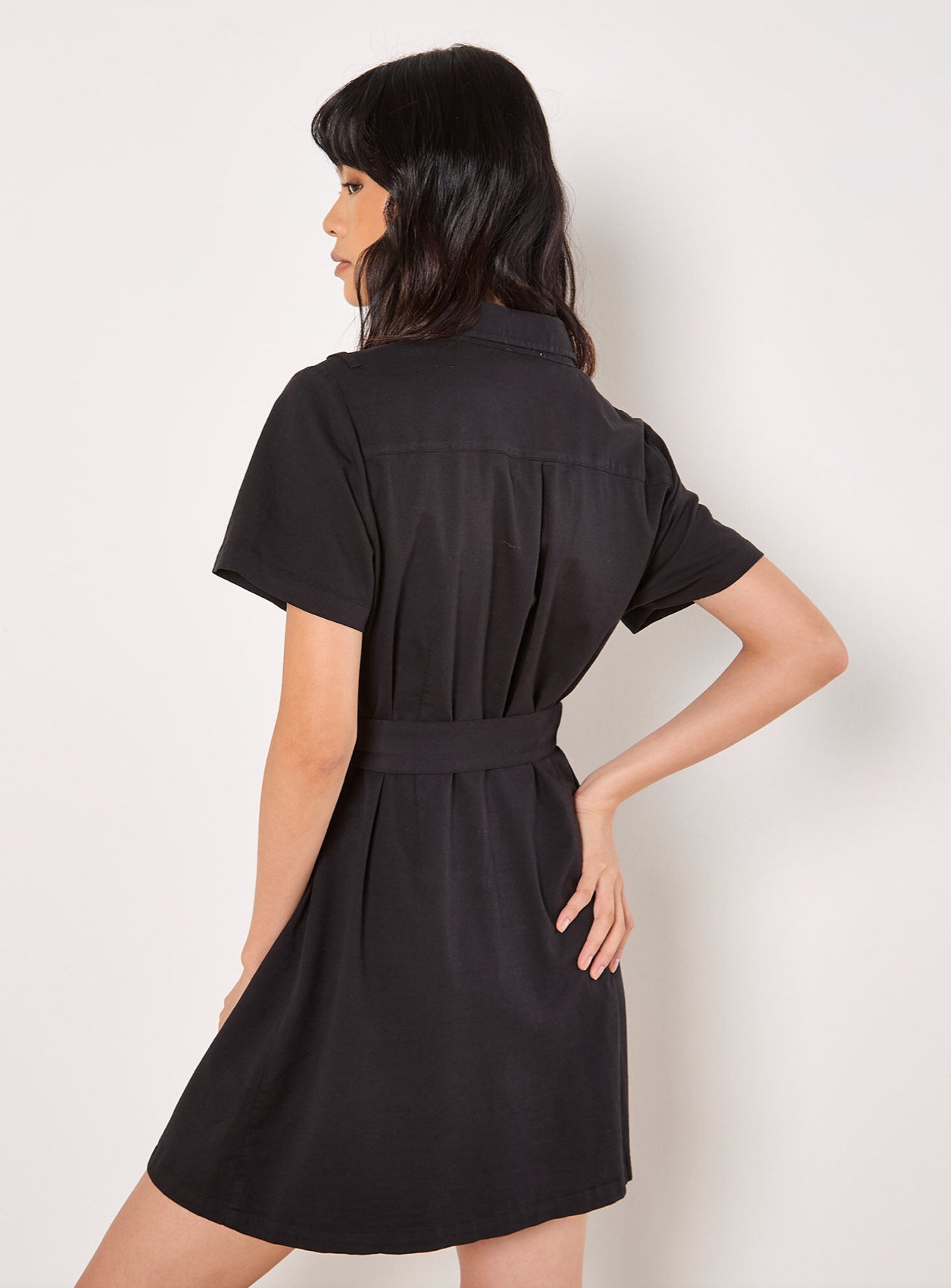 Apricot Utility Cargo Mini Dress