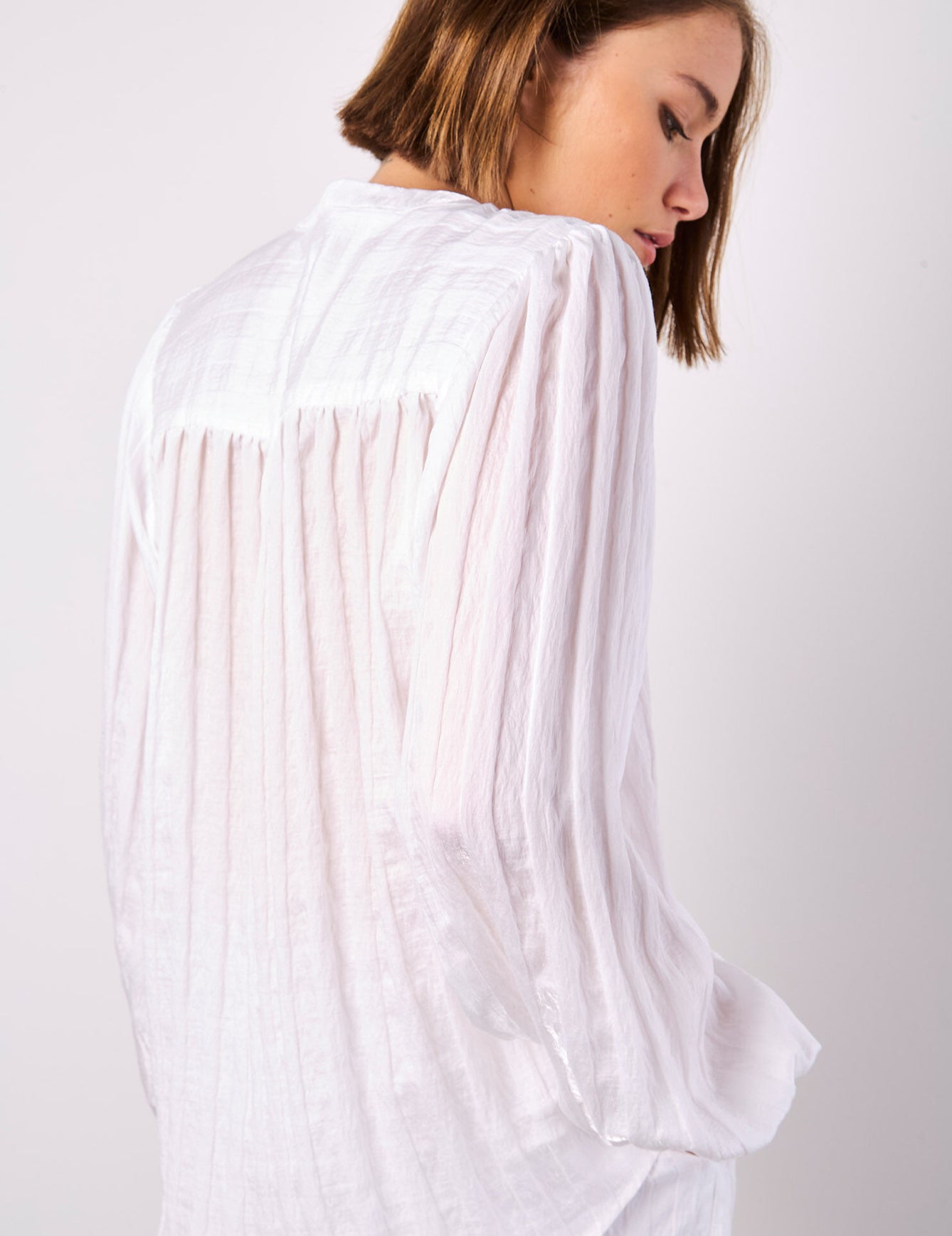 Apricot Self Stripe Cuff Shirt