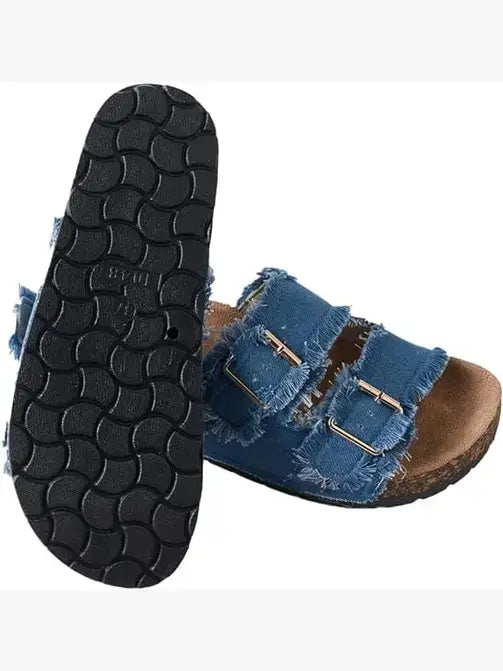 Flat Sandals Double Buckle