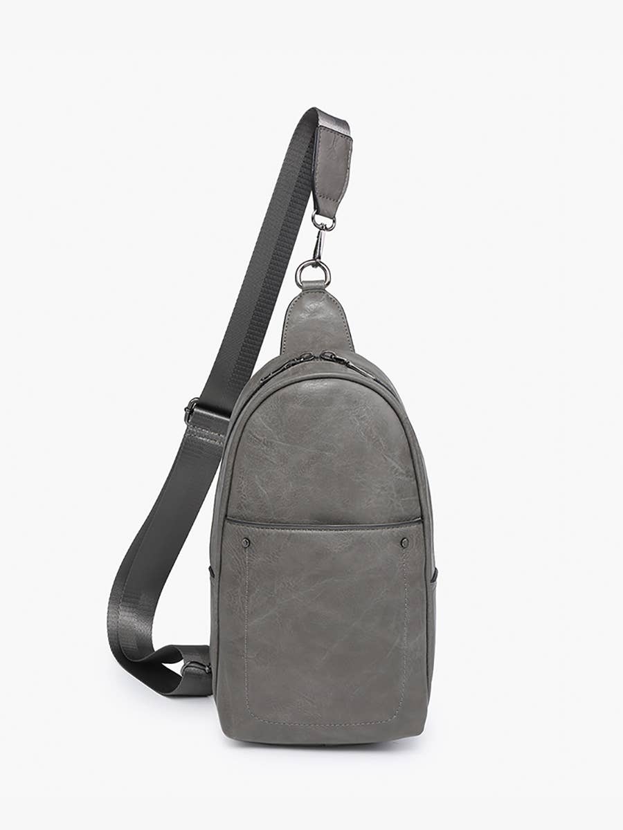 M2437 Pamela Sling Bag w/ Dbl Zip & Removable Strap
