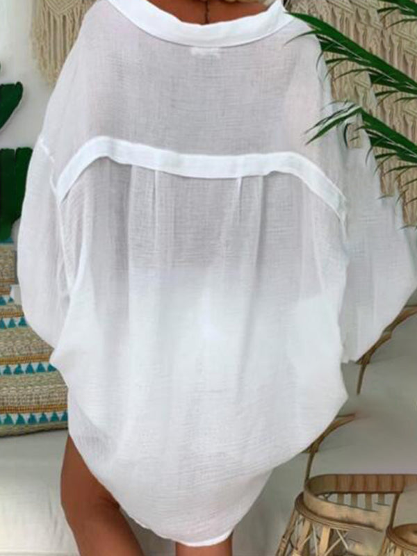 Cotton Linen Shirt - Plus Size