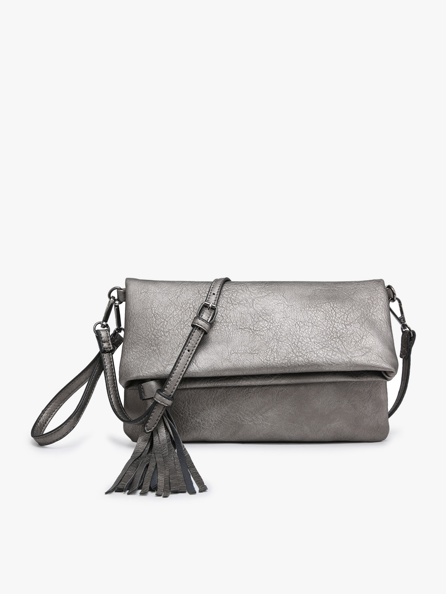 M1772 Austin Flapover Tassel Crossbody Clutch