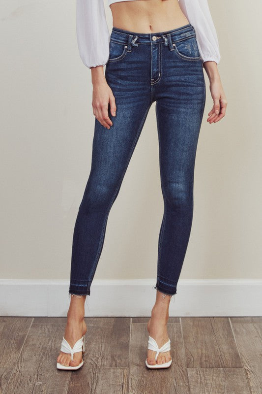 Kan Can - High Rise Ankle Skinny Jeans