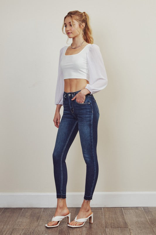 Kan Can - High Rise Ankle Skinny Jeans