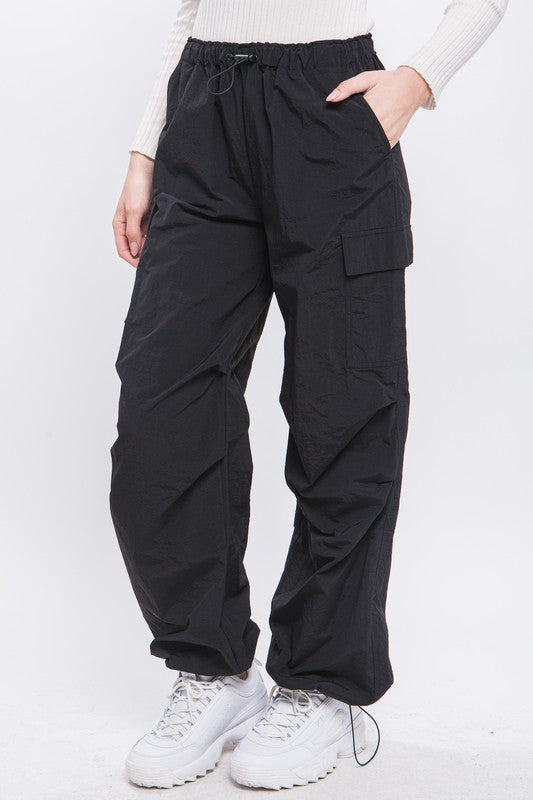 Loose Fit Parachute Cargo Pants