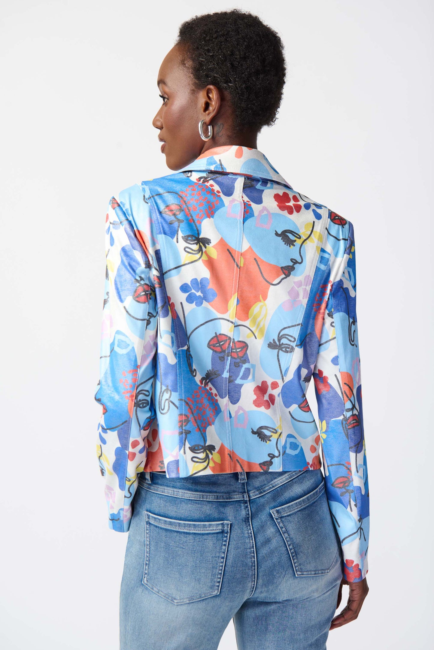 Printed Suede Jacket