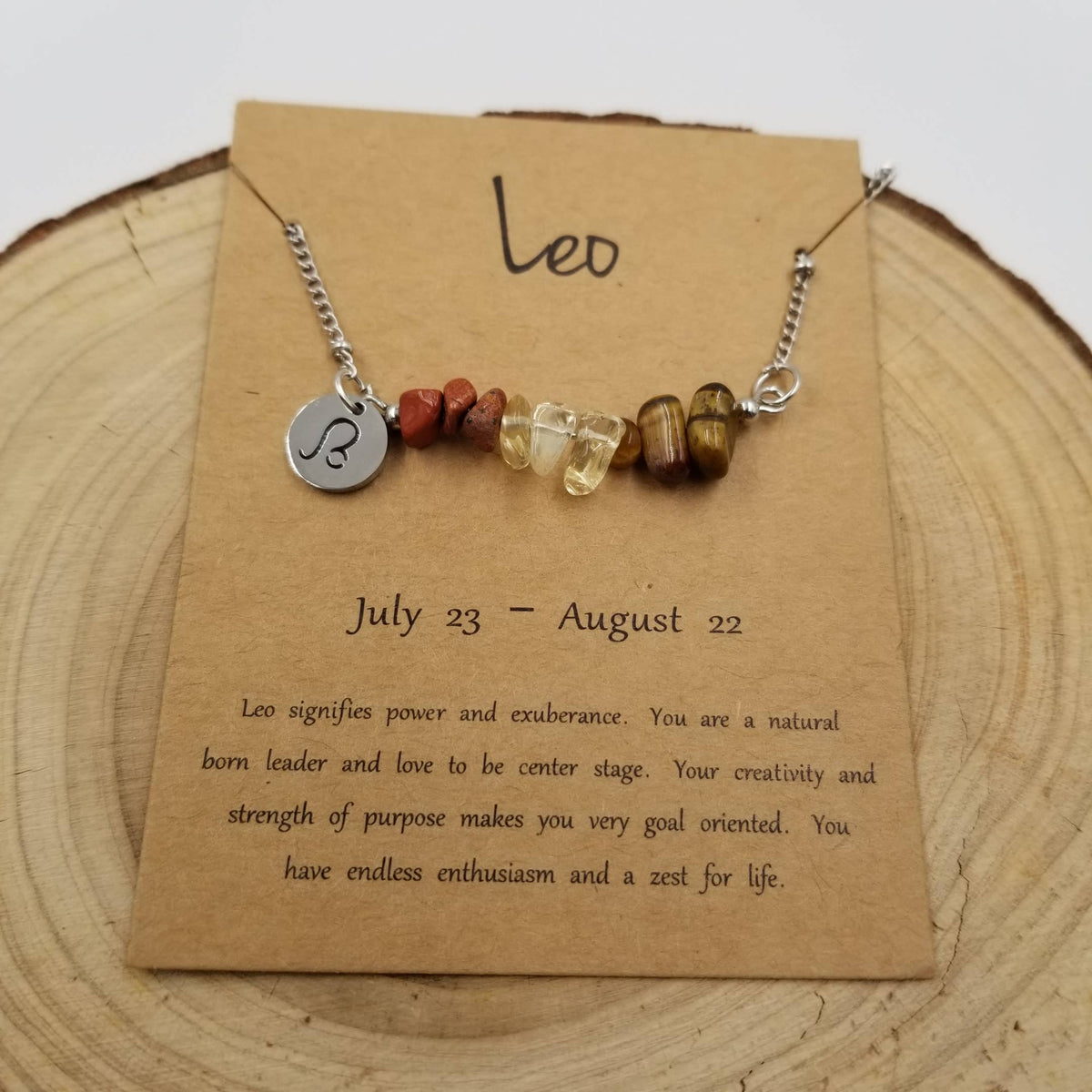 Natural Stone Handwoven Constellation Necklace with Card