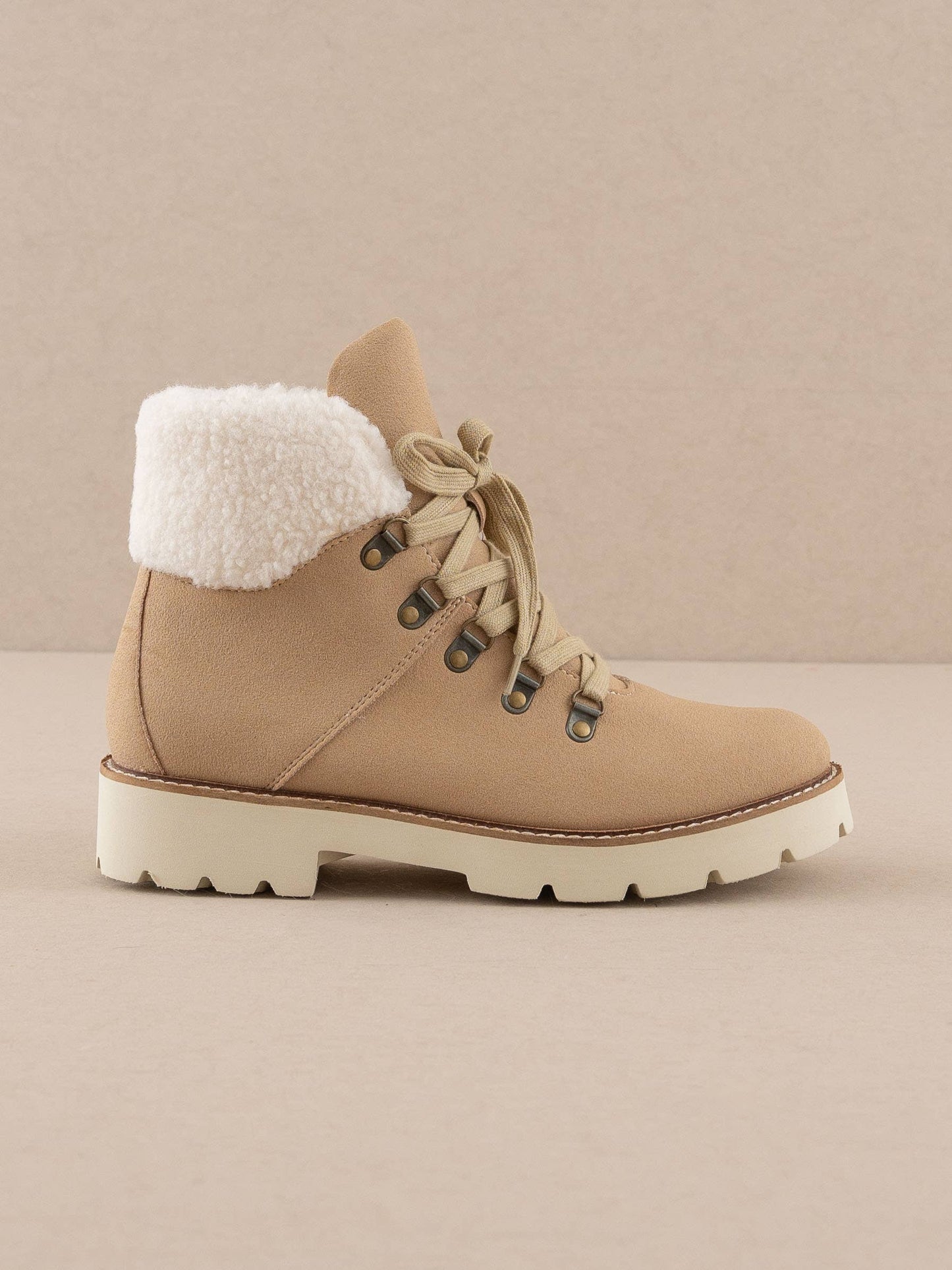 The Kennedy Khaki | Faux Fur Bootie