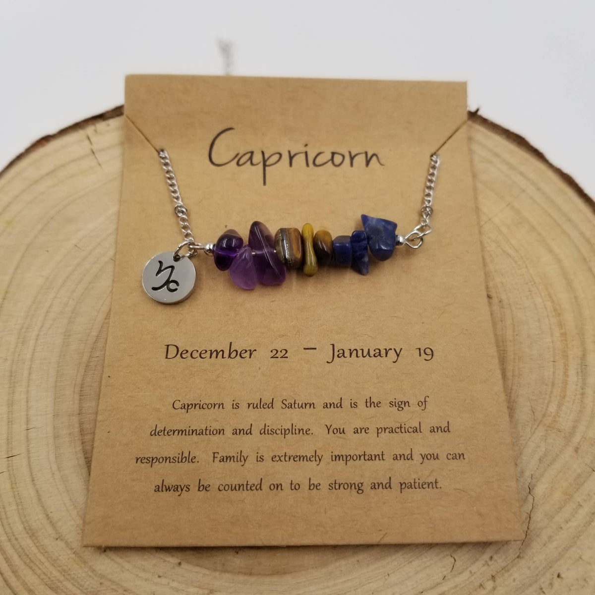 Natural Stone Handwoven Constellation Necklace with Card