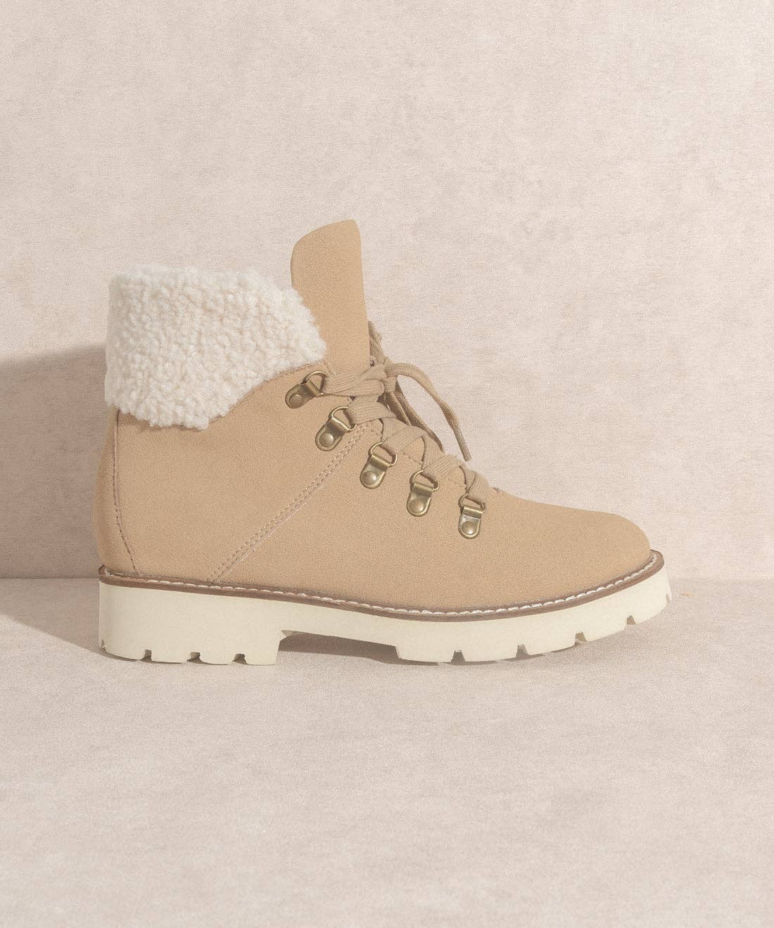 The Kennedy Khaki | Faux Fur Bootie