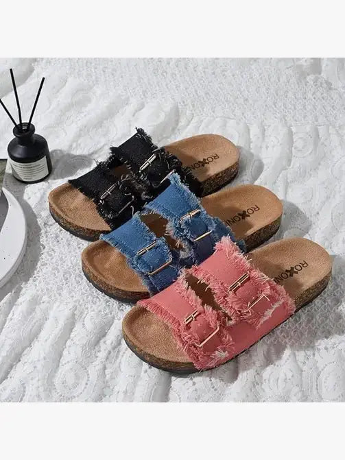 Flat Sandals Double Buckle