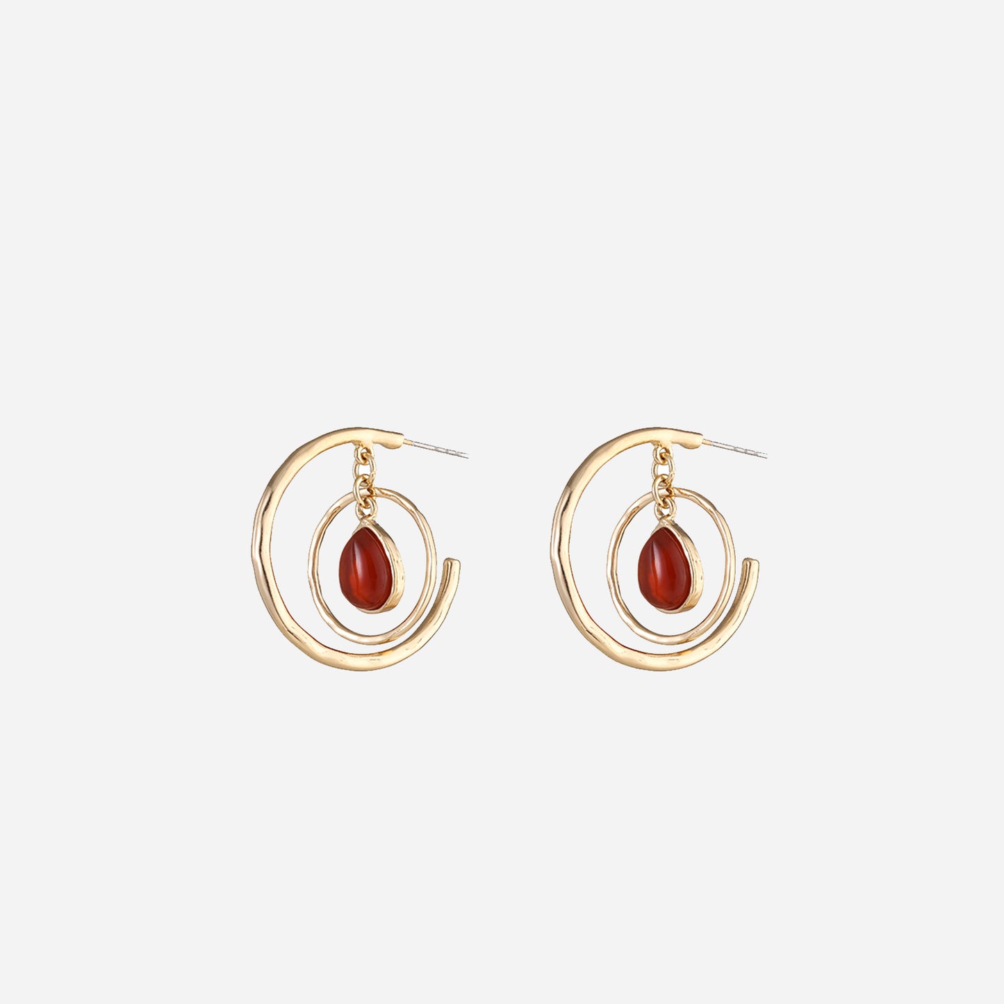 Geometric Teardrop Shape Alloy Earrings