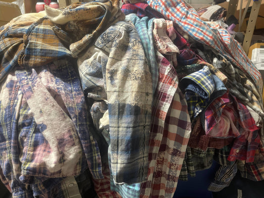 Blank Bleached Button Down Shirt