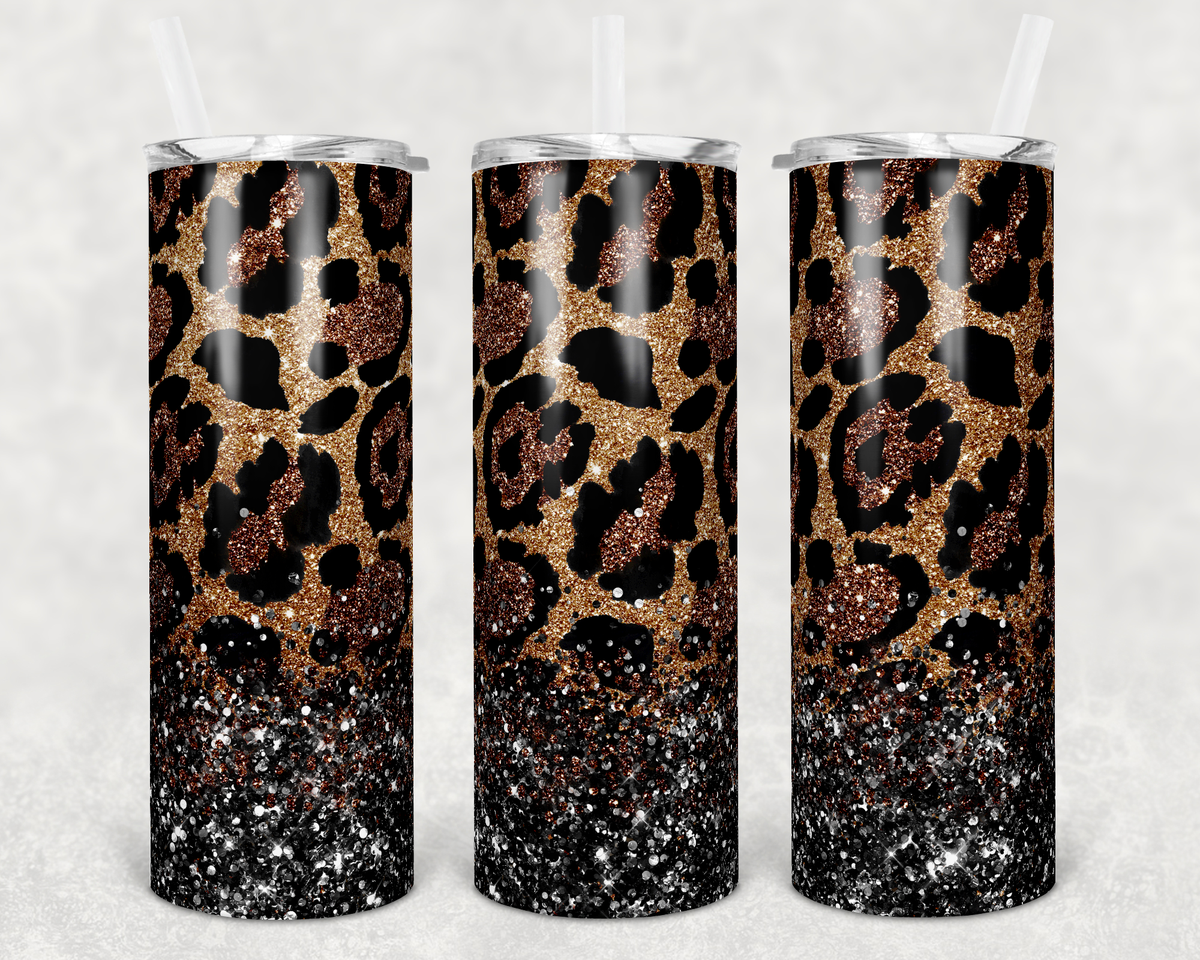 Dark Cheetah Print Tumbler