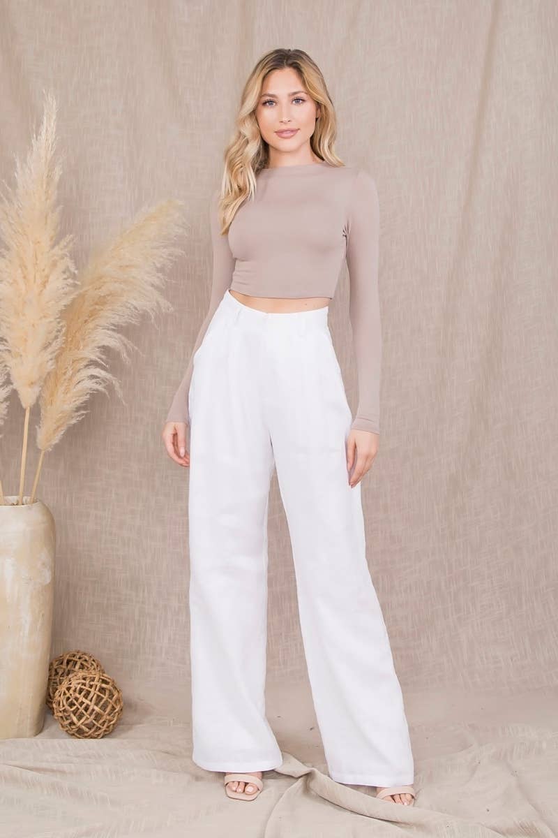 High Rise Linen Trousers (Copy)