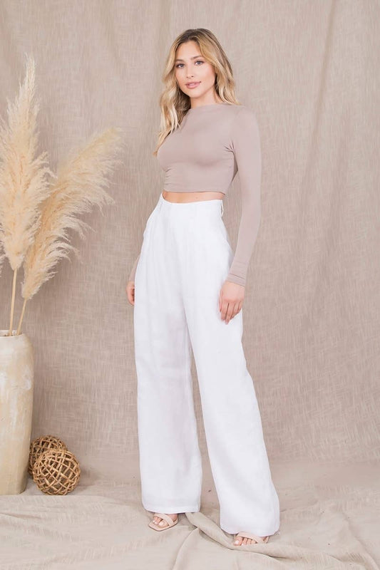 High Rise Linen Trousers (Copy)