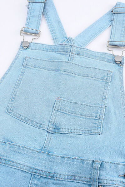 Distressed Denim Overalls