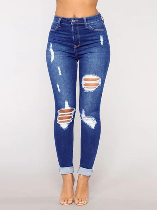 Ripped washed jeans