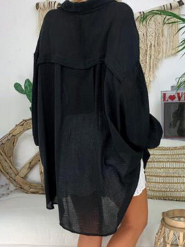 Cotton Linen Shirt - Plus Size